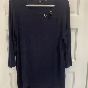 Chico's Midnight Blue Traveler's Top